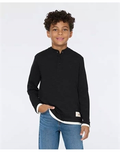 Футболка Henley от Big Boys Slub Jersey, черный Scotch&soda