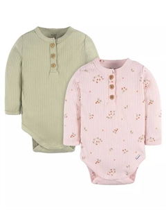 Боди с длинными рукавами для девочек, 2 шт. в упаковке, мультиколор Gerber