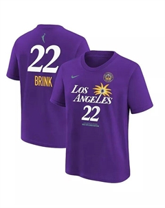 Футболка Nike Big Boys and Girls Cameron Brink Purple Los Angeles Sparks 2024 WNBA Draft Name Number Outerstuff