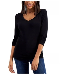 Юниорский топ с V-образным вырезом и длинными рукавами, фиолетовый Aveto