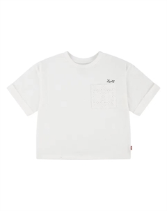 Футболка для девочек Meet and Greet с отворотами на манжетах, белый Levi's®