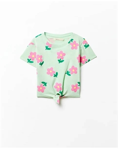 Футболка с узлом, зеленый Сфера