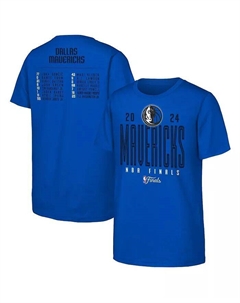 Футболка с составом команды Big Boys and Girls Royal Dallas Mavericks 2024 NBA Finals Fanatics