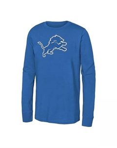 Футболка с длинным рукавом с логотипом основной команды Detroit Lions для больших мальчиков и девочек Outerstuff