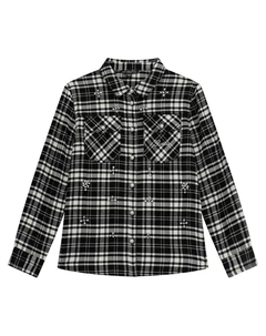 Рубашка из твила с длинным рукавом для больших девочек, черный Guess