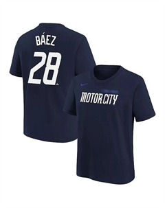 Футболка с именем и номером Big Boys and Girls Хавьера Баеза из Navy Detroit Tigers 2024 City Connect Nike