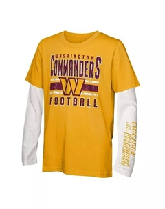 Футболка Washington Commanders In the Mix желто-белая для больших мальчиков и девочек Outerstuff