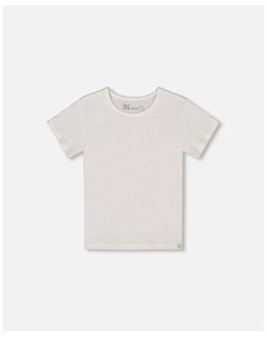 Топ с короткими рукавами для девочек, белый Deux par deux