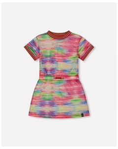 Пляжное платье с короткими рукавами для девочек, разноцветное, мультиколор Deux par deux