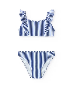 Бикини для девочек с оборками и полосатым принтом, синий Boboli