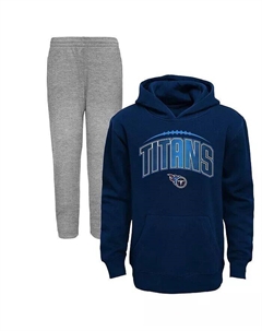 Комплект из толстовки и штанов Tennessee Titans Double-Up для мальчиков, темно-синий, серо-лиловый Outerstuff