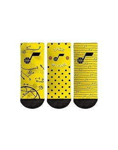Носки для мальчиков и девочек Utah Jazz #1 Fan 3-Pack Crew Socks Set Rock 'em