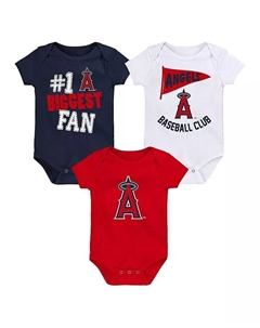 Комплект из 3 боди для мальчиков и девочек Fanatics Los Angeles Angels Fan Pennant Outerstuff