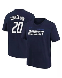 Футболка с именем и номером Big Boys and Girls Spencer Torkelson Navy Detroit Tigers 2024 City Connect Nike