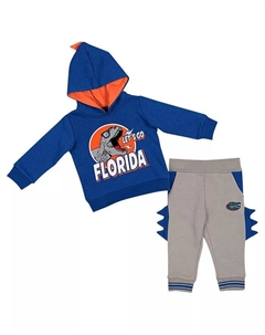 Комплект из толстовки и штанов с принтом «Дино» для мальчиков и девочек Royal, серого цвета Florida Gators Colosseum