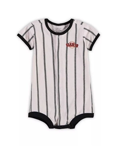 Белый комбинезон в полоску для мальчиков и девочек San Francisco Giants Power Hitter Outerstuff