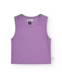 Топ без рукавов с круглым вырезом для девочки, лиловый Tuc tuc
