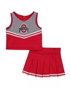 Девочки Малыши Scarlet Ohio State Buckeyes Время для перемены Cheer Топ Юбка Комплект Colosseum