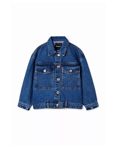 Джинсовая куртка Trucker для девочек, синий Desigual