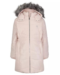 Воздушная куртка для маленьких девочек, черный Calvin klein