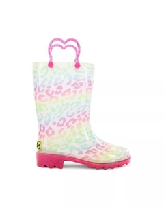 Сапоги для девочек с леопардовым принтом и подсветкой, мультиколор Western chief