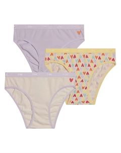 Упаковка из 3 шт. трусиков для девочек с принтом и эластичным поясом, мультиколор Dim