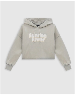 Короткая толстовка с капюшоном для девочки, светло-зеленый Ikks