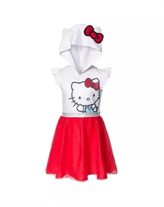 Сетчатое платье из тюля для косплея для девочек, белый Hello kitty
