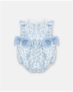 Хлопковый комбинезон для девочки с синим принтом, синий Martin aranda