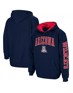 Темно-синий пуловер с капюшоном Big Boys Arizona Wildcats 2-Hit Team Colosseum