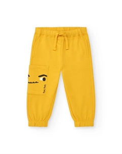Спортивные брюки для мальчиков с забавным лицом и завязками, желтый Tuc tuc