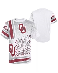 Футболка большого размера для мальчиков и девочек дошкольного возраста, белая, Oklahoma Sooners Gametime Multi-Hit Outerstuff