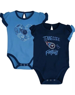 Комплект из двух частей боди Tennessee Titans Too Much Love для новорожденных и младенцев, мальчиков и девочек, темно-синий, светло-голубой Outerstuff
