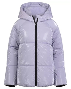 Пуховик с жидким блеском для больших девочек, черный Calvin klein