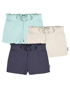 Вязаные шорты без шнурков для маленьких девочек, 3 шт, синий Gerber