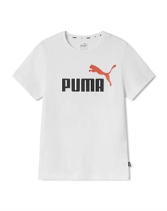 Футболка детская Ess+ 2 Col Logo Tee B, белый Puma
