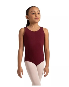 Купальник-майка с высоким воротом для девочек, красный Capezio