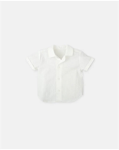 Оптически белая рубашка с короткими рукавами для мальчика, белый Tutto piccolo