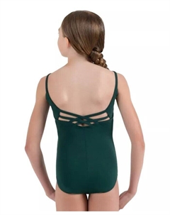 Купальник-комбинезон для девочек с V-образным вырезом, зеленый Capezio