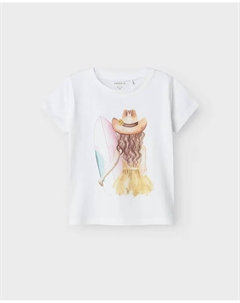 Футболка с короткими рукавами для девочки, белый Name it