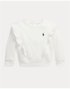 Толстовка с капюшоном и оборками для девочки, белый Polo ralph lauren