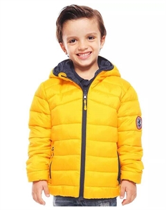 Двусторонняя легкая куртка-пуховик для мальчиков, желтый Rokka&rolla
