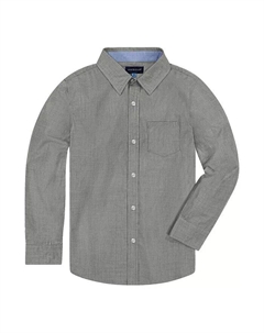 Рубашка из шамбре серого цвета на пуговицах для малышей и детей, серый Andy & evan