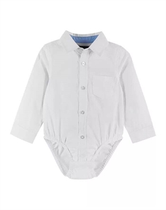 Белая рубашка из поплина на пуговицах для мальчиков, белый Andy & evan