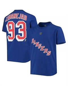 Синяя футболка Big Boys Mika Zibanejad New York Rangers с именем и номером игрока, синий Outerstuff