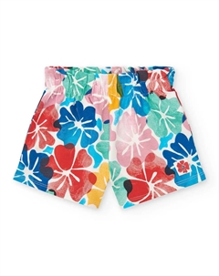 Шорты для девочек с цветочным принтом и эластичной талией, мультиколор Tuc tuc
