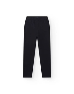 Леггинсы для девочек с эластичным поясом и ложными передними карманами, черный Tuc tuc