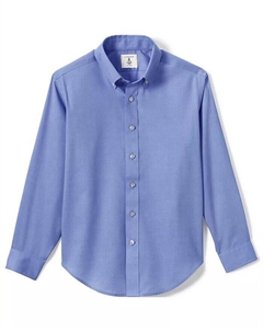 Рукав школьной формы для больших мальчиков без утюга, классическая рубашка, белый Lands' end