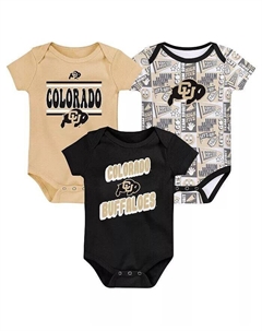 Комплект из 3 боди для новорожденных Black Colorado Buffaloes Sunday Comics Outerstuff