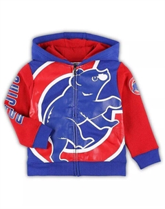Толстовка с капюшоном на молнии для мальчиков и девочек с изображением плаката Royal Chicago Cubs Outerstuff